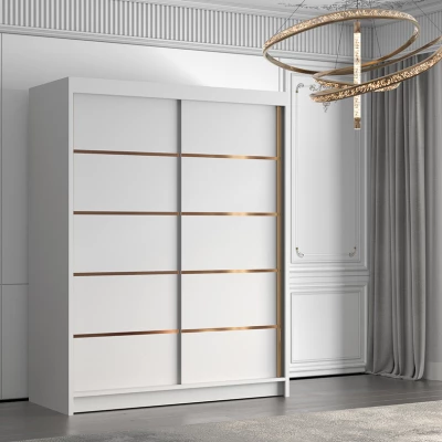 Šatní skříň MILINA - 150 cm, bílá