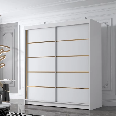 Šatní skříň MILINA - 180 cm, bílá