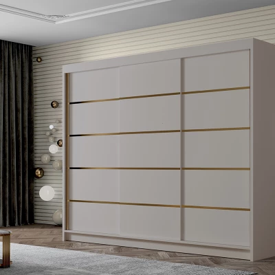 Šatní skříň MILINA - 250 cm, kašmír