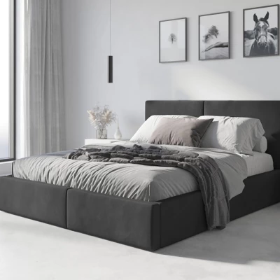 Manželská postel 180x200 JOSKA s matrací - grafit