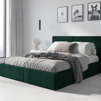 Manželská postel 180x200 JOSKA s matrací - zelená