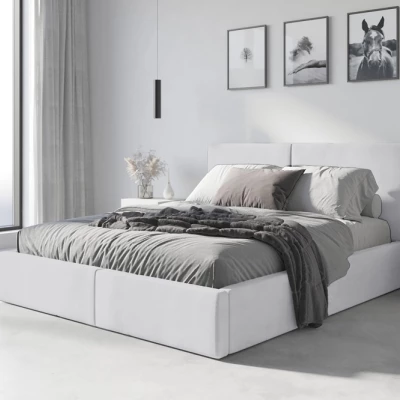 Manželská postel 180x200 JOSKA s matrací - bílá