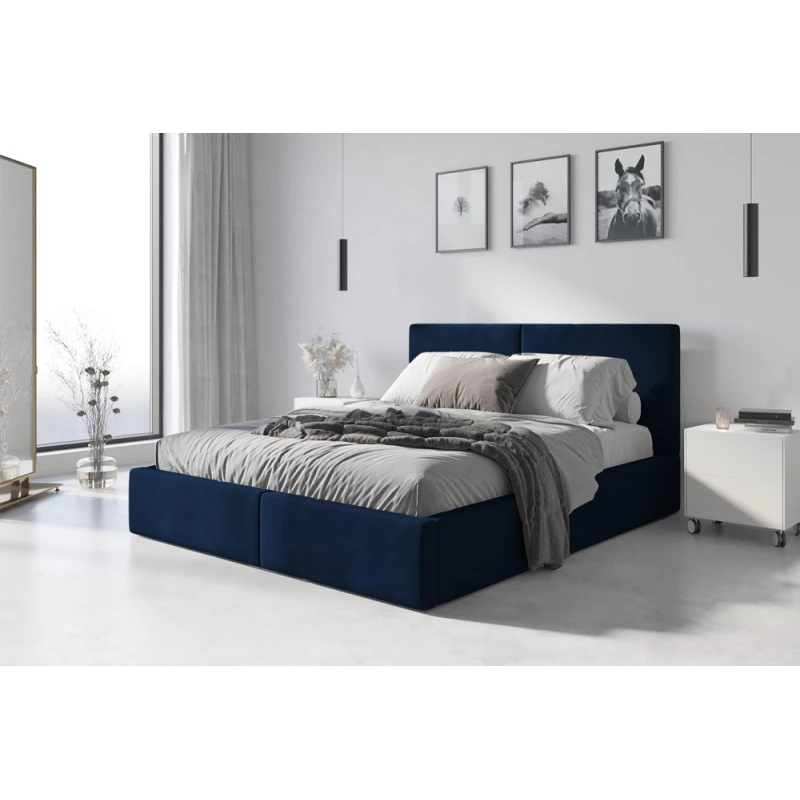 Manželská postel 160x200 JOSKA - modrá