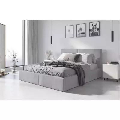 Manželská postel 140x200 JOSKA - popelavá