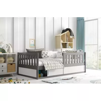 Dětská postel 80x160 AGAPI s dvířky - grafit