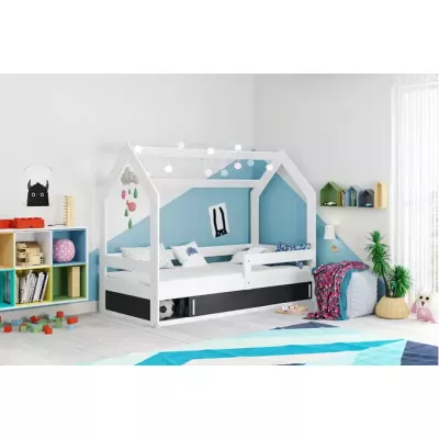 Dětská postel 80x160 BASILE s dvířky - bílá