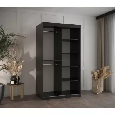 Šatní skříň MATILDA 2 - 100 cm, bílá / stříbrná