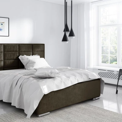 Manželská postel 180x200 CAFFARA - tmavě hnědá