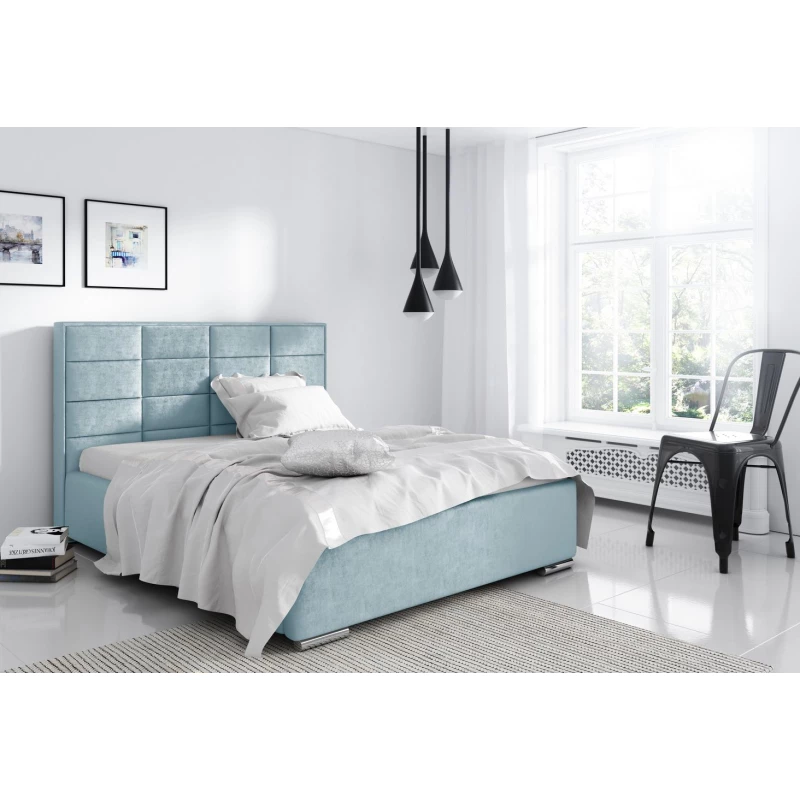 Manželská postel 160x200 CAFFARA - modrá