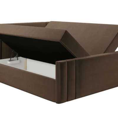 Boxspringová postel CELESTA - 180x200, zelená + topper ZDARMA