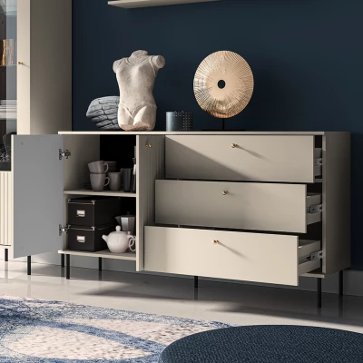 Široká kombinovaná komoda FAREL - kašmír