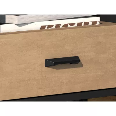 Noční stolek SABEL - černý / dub craft zlatý