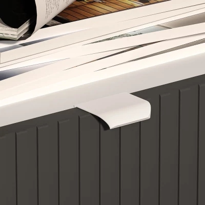 Noční stolek ARANA - bílý / dub castello / grafitový