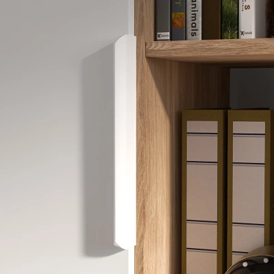 Policová skříň 64 ARANA - bílá / dub castello / grafitová