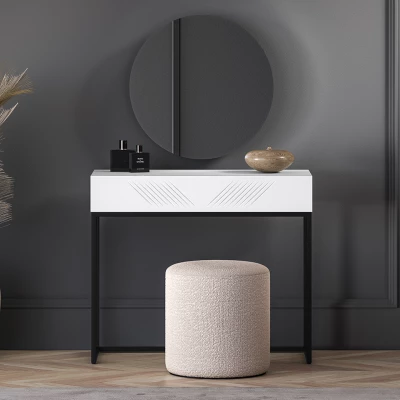 Konzolový stolek ADELE 3 - bílý / černý