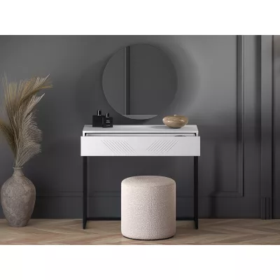 Konzolový stolek ADELE 3 - bílý / černý