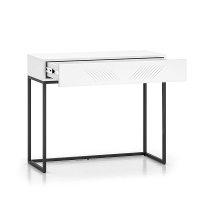 Konzolový stolek ADELE 3 - bílý / černý
