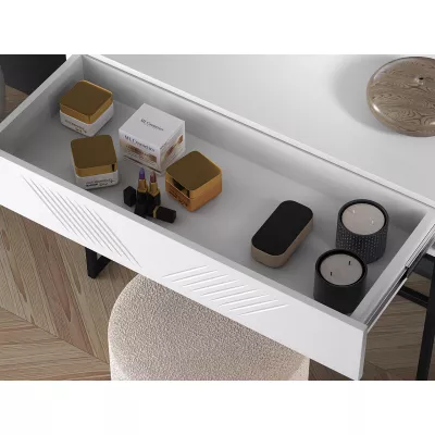 Konzolový stolek ADELE 3 - bílý / černý