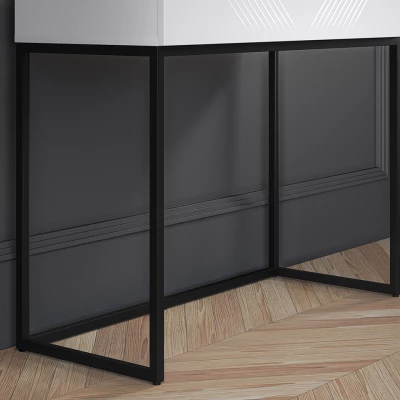 Konzolový stolek ADELE 3 - bílý / černý