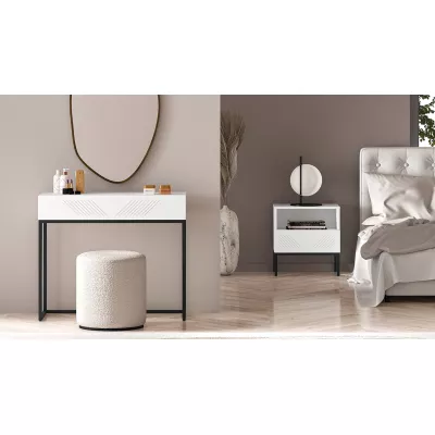 Konzolový stolek ADELE 3 - bílý / černý