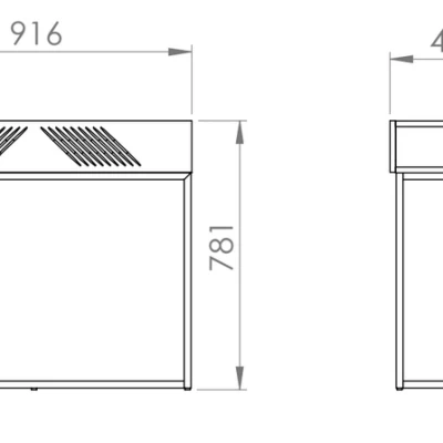 Konzolový stolek ADELE 3 - bílý / černý