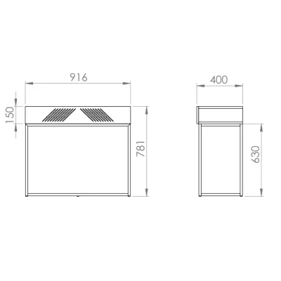 Konzolový stolek ADELE 3 - bílý / černý
