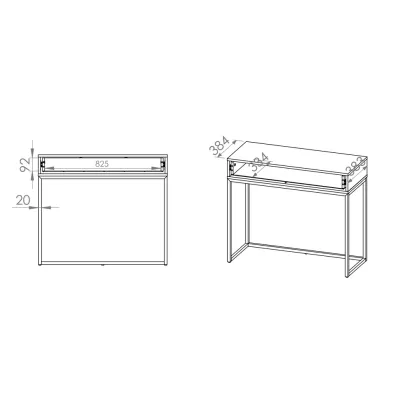 Konzolový stolek ADELE 3 - bílý / černý