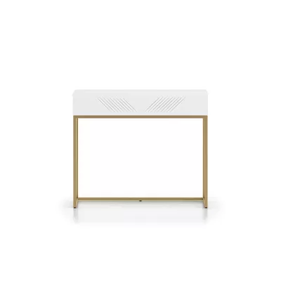 Konzolový stolek ADELE 3 - bílý / zlatý