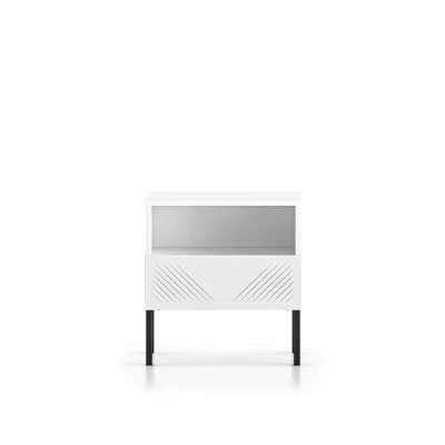 Noční stolek ADELE 2 - bílý / černý