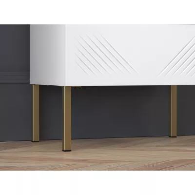 Noční stolek ADELE 2 - bílý / zlatý