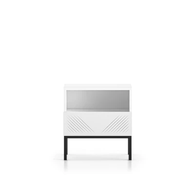 Noční stolek ADELE 3 - bílý / černý