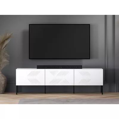 Televizní stolek ADELE 2 - bílý / černý