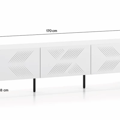 Televizní stolek ADELE 2 - bílý / černý