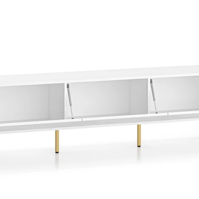 Televizní stolek ADELE 2 - bílý / zlatý