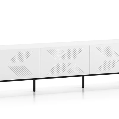 Televizní stolek ADELE 3 - bílý / černý