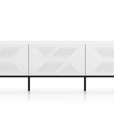 Televizní stolek ADELE 3 - bílý / černý