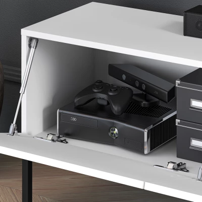 Televizní stolek ADELE 3 - bílý / černý