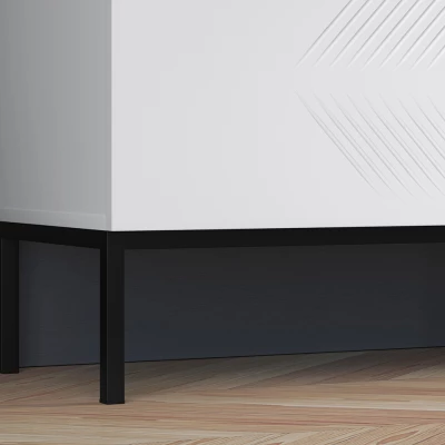 Televizní stolek ADELE 3 - bílý / černý