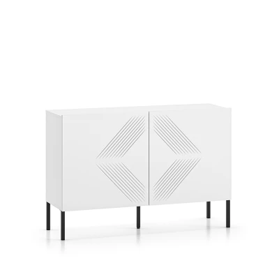 Dvoudveřová komoda ADELE 2 - bílá / černá