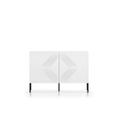 Dvoudveřová komoda ADELE 2 - bílá / černá