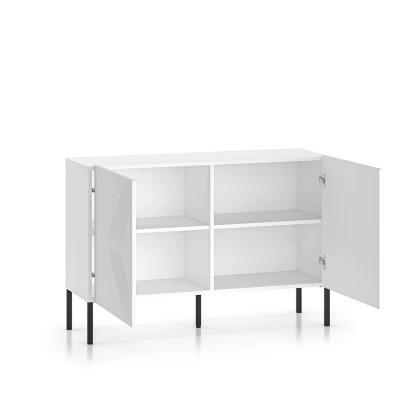 Dvoudveřová komoda ADELE 2 - bílá / černá