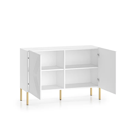 Dvoudveřová komoda ADELE 2 - bílá / zlatá