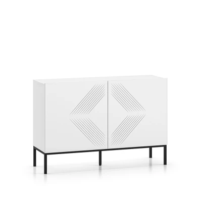 Dvoudveřová komoda ADELE 3 - bílá / černá