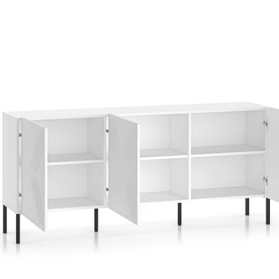 Třídveřová komoda ADELE 2 - bílá / černá