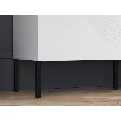 Třídveřová komoda ADELE 2 - bílá / černá