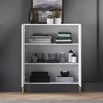 Komoda s dvířky ADELE 2 - bílá / zlatá