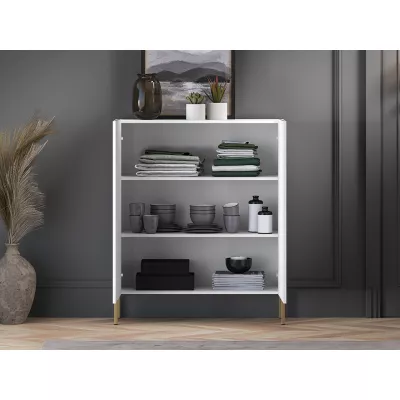 Komoda s dvířky ADELE 2 - bílá / zlatá