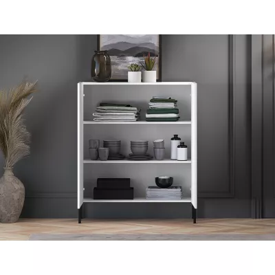 Komoda s dvířky ADELE 2 - bílá / černá