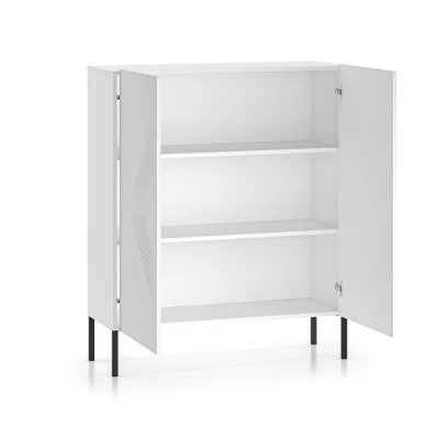 Komoda s dvířky ADELE 2 - bílá / černá