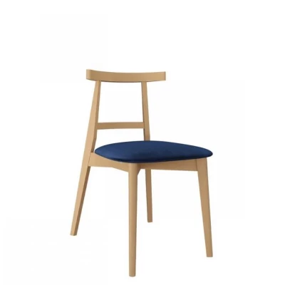 Čalouněná kuchyňská židle CIBOLO 5 - buk / tmavá modrá